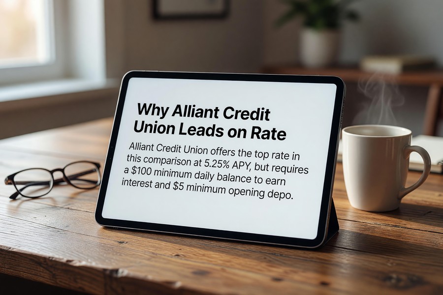 Bar chart comparing APY rates across top high-yield savings accounts in 2025