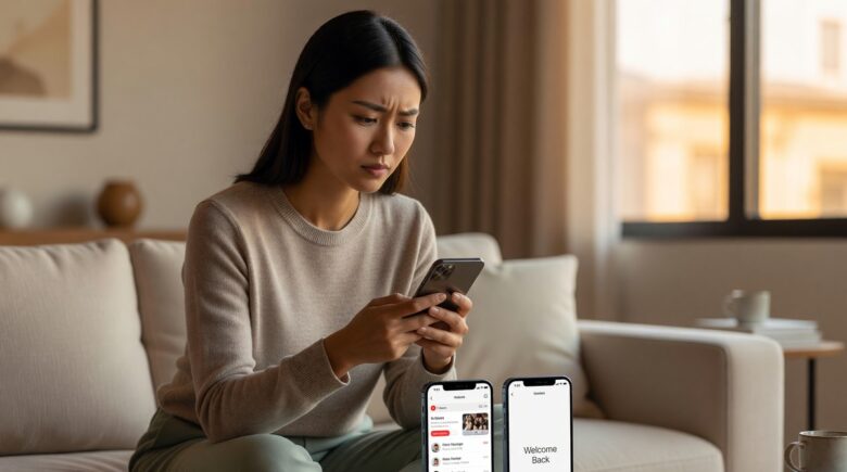 Side-by-side comparison of free and paid app icons on a smartphone screen