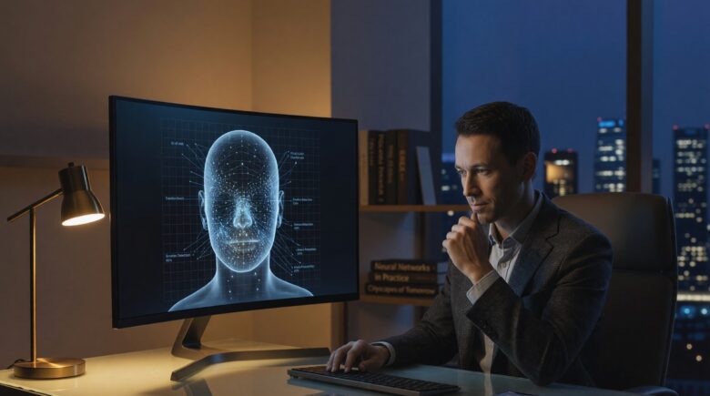 Person securing their digital identity on a laptop with a shield and lock icon overlay