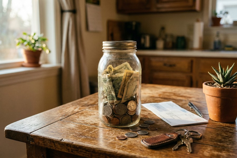 A digital budgeting app screen showing zero-based budget categories and running totals