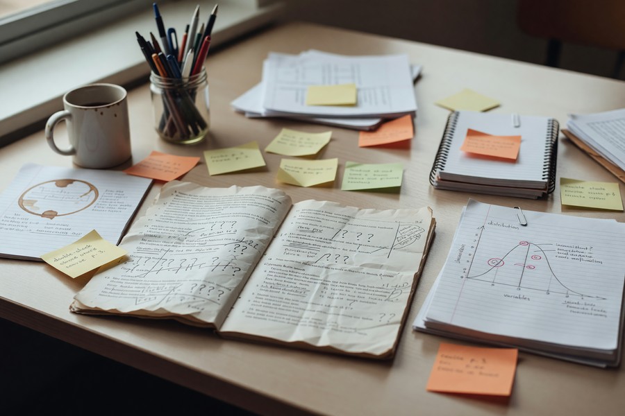 Researcher reviewing clinical study data on AI companion app effectiveness and loneliness reduction