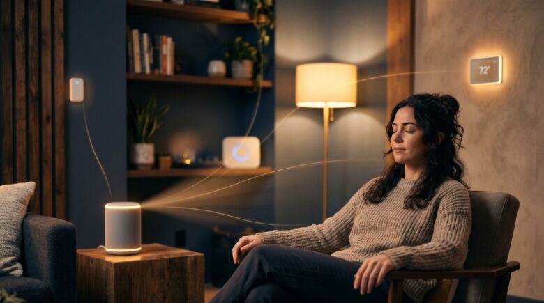 Ambient computing smart home environment with seamlessly integrated invisible technology