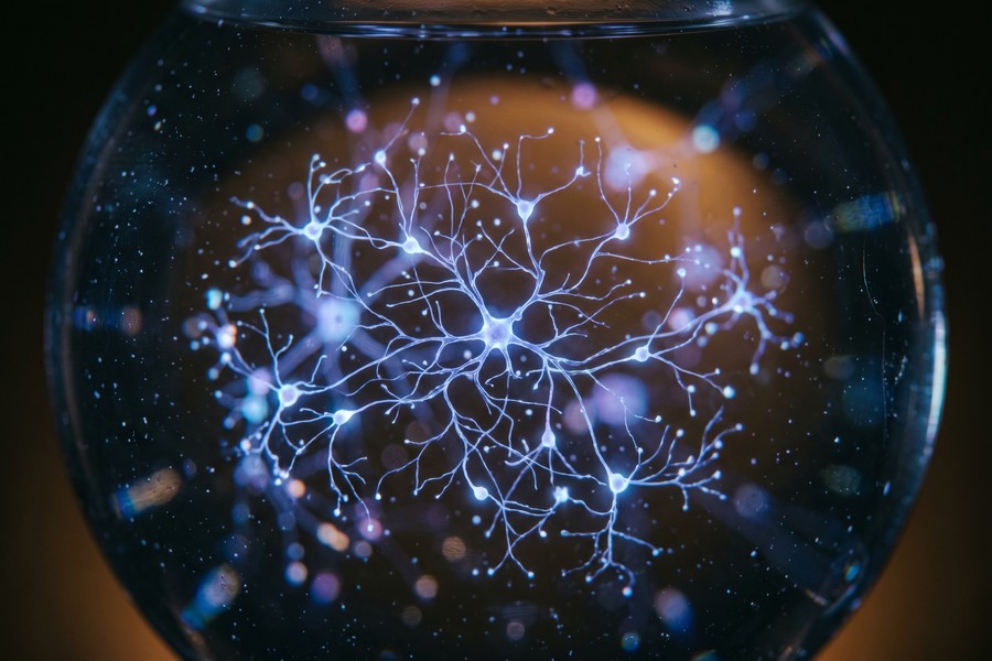 Smart home ecosystem showing interconnected devices responding to ambient computing signals