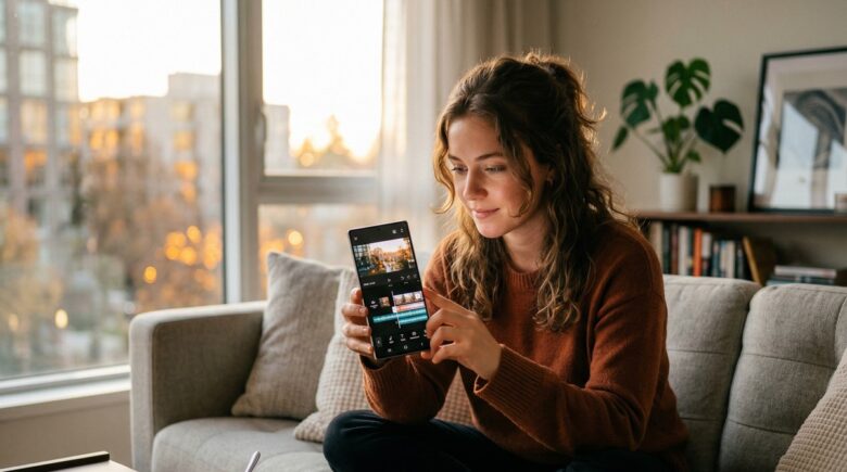 Best free video editing apps for Android displayed on a smartphone screen