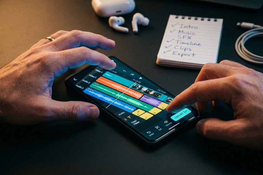 Side-by-side comparison of CapCut and VN Video Editor timelines on Android devices