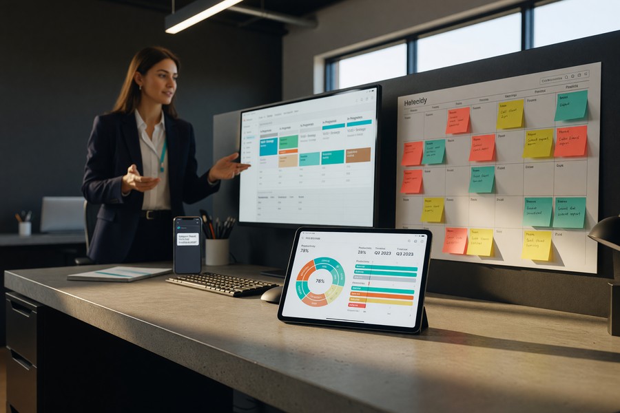 A person reviewing weekly screen time usage reports on a smartphone dashboard app