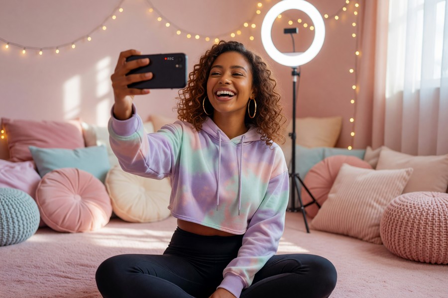 CapCut mobile app stabilization slider interface on a smartphone screen