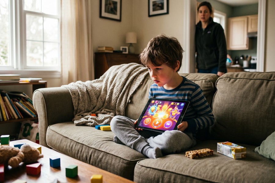 Mobile app checkout screen showing small print pre-checked subscription box and oversized accept button