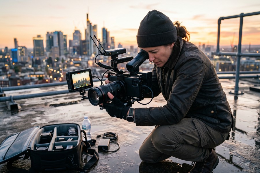 Side-by-side comparison of a book-style foldable open versus a traditional slab smartphone