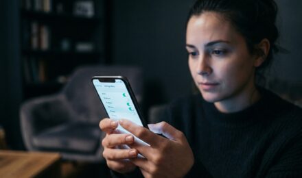 Smartphone screen displaying phone privacy settings menu