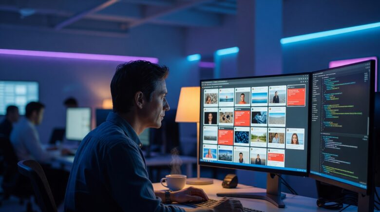 Online platforms managing AI generated content with detection and labeling tools