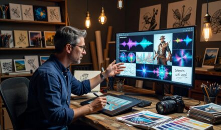 Multimodal AI models generating creative content across design, music, and film industries