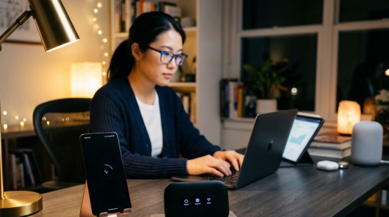Phone hotspot vs portable router side-by-side comparison for connecting multiple devices