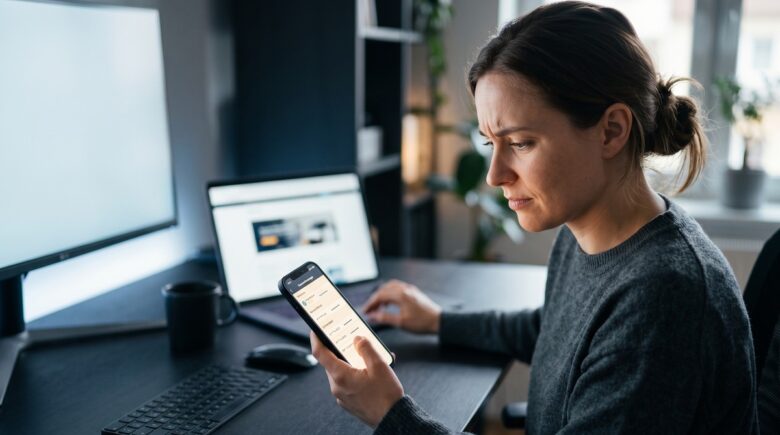 Person using a phone password manager app with a lock icon on screen