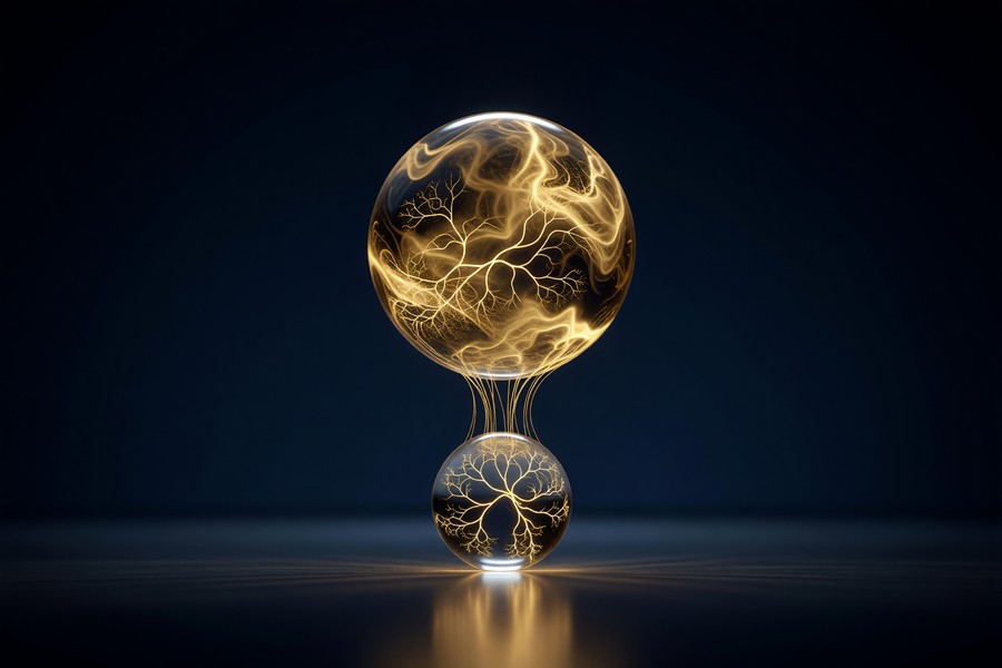 Diagram comparing large versus small AI model architecture and parameter counts