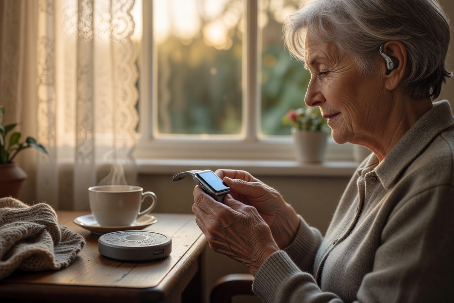 Smartphone running on-device AI model with a processing speed visualization