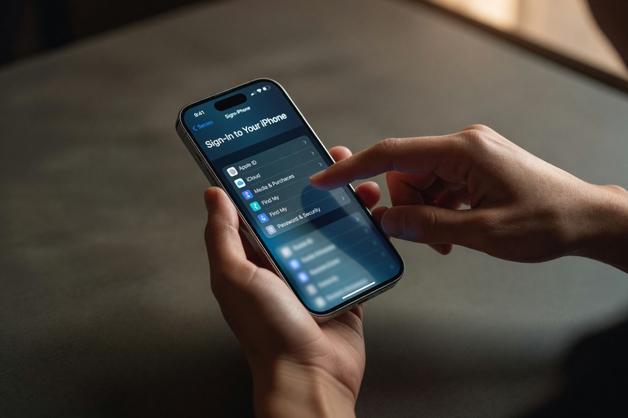 Step-by-step iPhone settings screen showing Two-Factor Authentication setup menu
