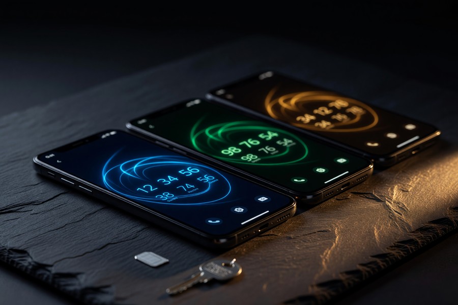 Side-by-side comparison of Google Authenticator and Authy apps on a smartphone screen