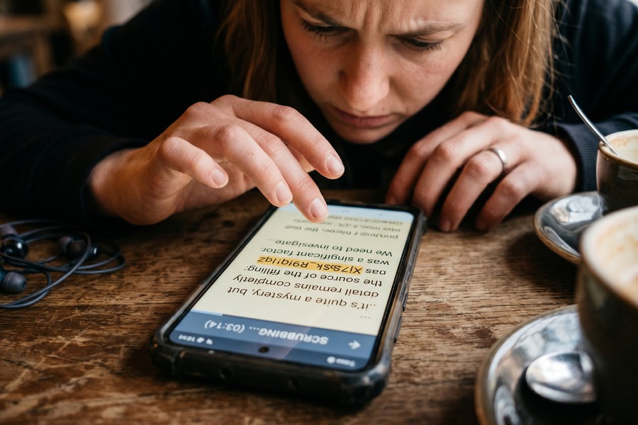 Mobile phone screen showing CapCut auto-caption interface with styled word-by-word captions
