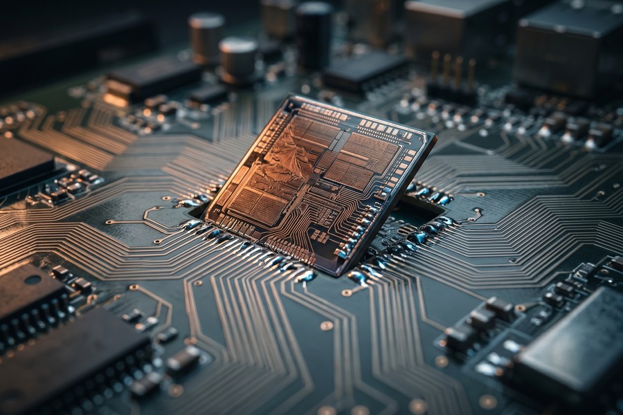 Infographic showing neuromorphic chip adoption roadmap from 2025 to 2035 across edge AI sectors