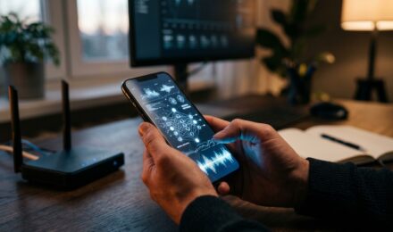Illustration comparing on-device AI privacy and cloud AI data protection with a shield and cloud icon