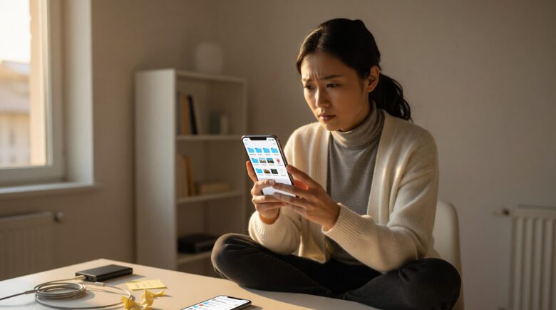 Phone file manager apps compared to built-in storage on a smartphone screen