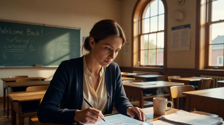Teacher using a phone PDF annotation app to mark up a student document on a smartphone screen
