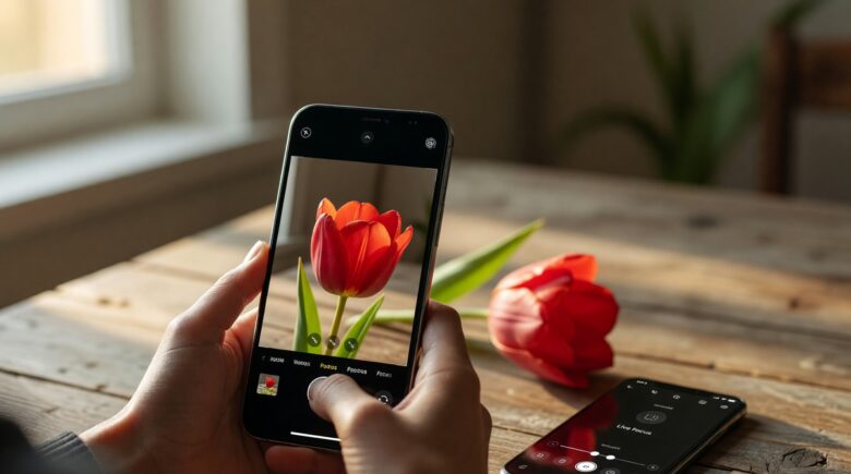 Side-by-side portrait mode apps comparison showing background blur from built-in camera versus dedicated photo app