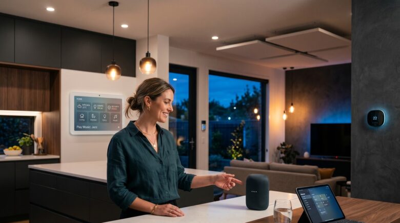 Smart home ecosystem comparison showing Google, Amazon, and Apple smart devices side by side