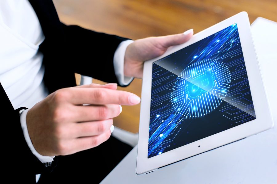 Journalist reviewing AI source verification results while cross-checking with a physical notebook